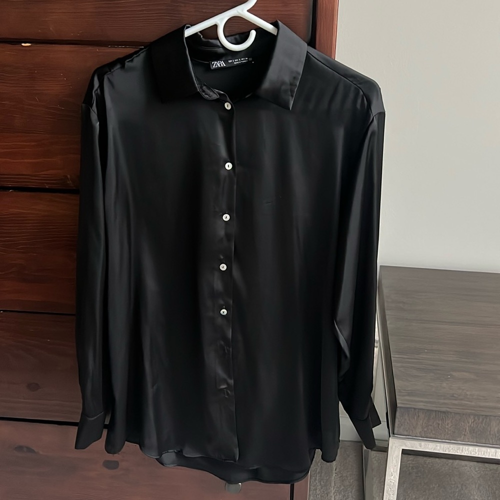 Zara Black Button-Down